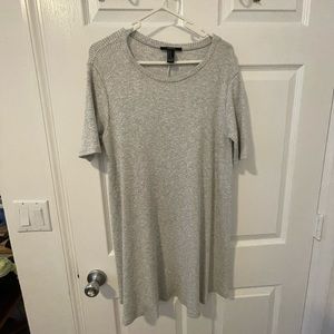 Grey, sweater dress - short sleeve